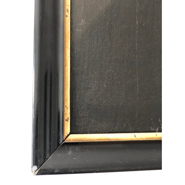 Antique Original Oil Paintings of a Gentleman and Lady, 19th Century Portrait Set - a Pair For Sale - Image 15 of 17