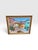 1980s Francis Downs Original Oil Painting of Colorful Mediterranean-Style Courtyard, Framed, 54” For Sale - Image 4 of 5