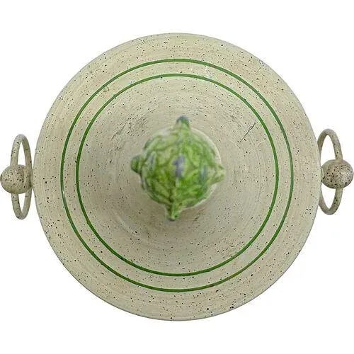 Vintage Tole Leaf Lidded Chestnut Urn For Sale - Image 4 of 5