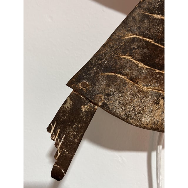 Antique Wall Light in Wrought Iron, USA For Sale - Image 6 of 9