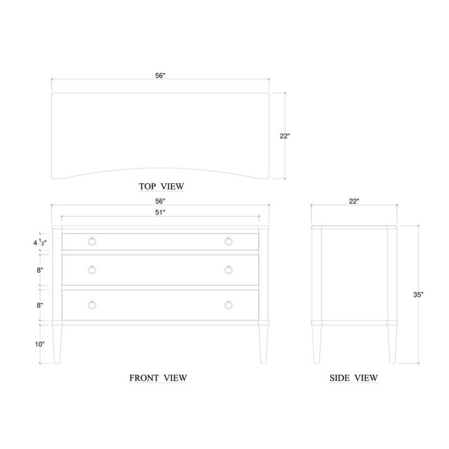 Neo Classic Incurved Commode For Sale - Image 9 of 9