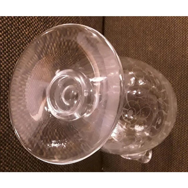 Glass French Jug in Engraved Crystal Glass from Baccarat, 1970s For Sale - Image 7 of 8