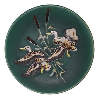 Vintage Wall Plate Wild Ducks from the 1970s by Ceramano For Sale
