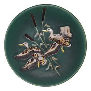 Vintage Wall Plate Wild Ducks from the 1970s by Ceramano