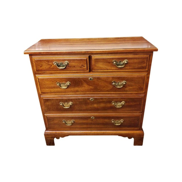 Vintage Statton Trutype Americana Oxford Cherry Dresser Chest For Sale In Washington DC - Image 6 of 11