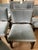 Set of eight brand new custom Lee Industries dining chairs. Finished in mohair, with charcoal on oak wood finish and...