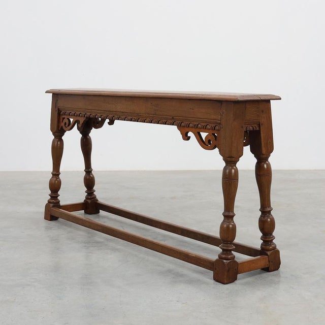 Antique Jacobean Carved Oak Bench, 1600s For Sale - Image 13 of 13