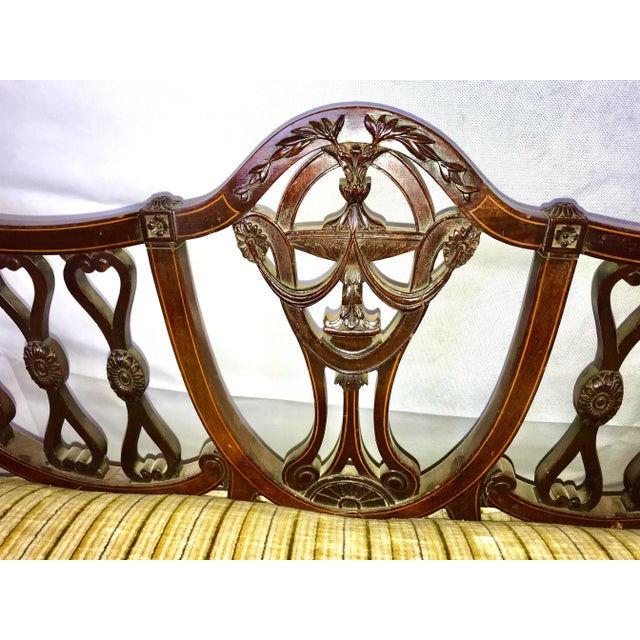 Hepplewhite Antique Hepplewhite Settee Loveseat Timeless Elegance For Sale - Image 3 of 9