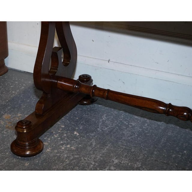 Antique Early Victorian Hardwood Library Writing Table For Sale - Image 3 of 15