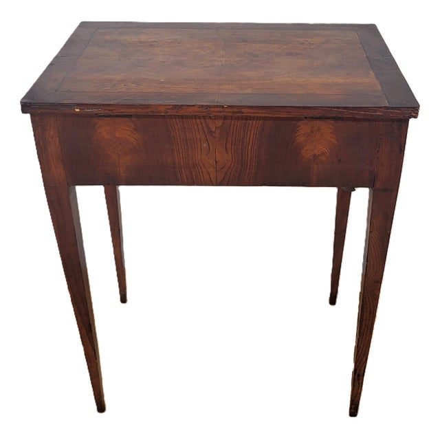 Early 19th Century Early 19th C Continental Walnut Lift Top Lady’s Desk Vanity Table For Sale - Image 5 of 18