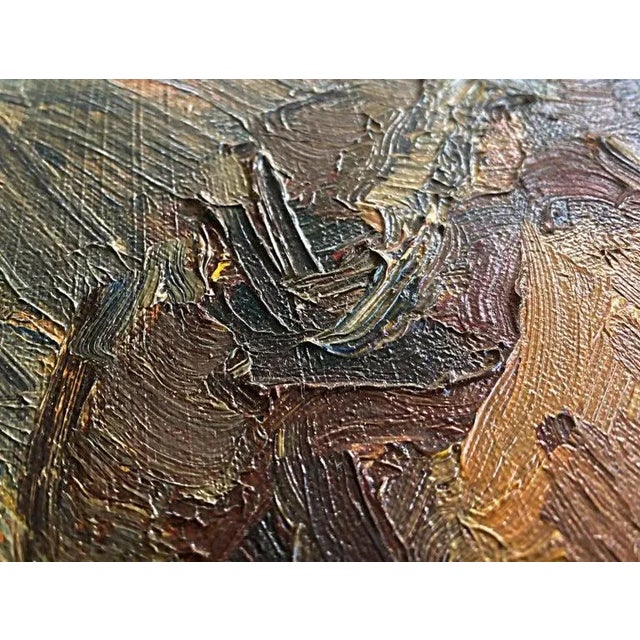 1973 Figurative Abstract Oil Painting by Warren Fischer, Signed For Sale - Image 4 of 8