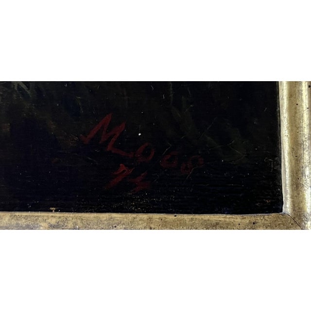 Loos, M., Romantic Landscape, 1874, Oil on Canvas, Framed For Sale - Image 7 of 10