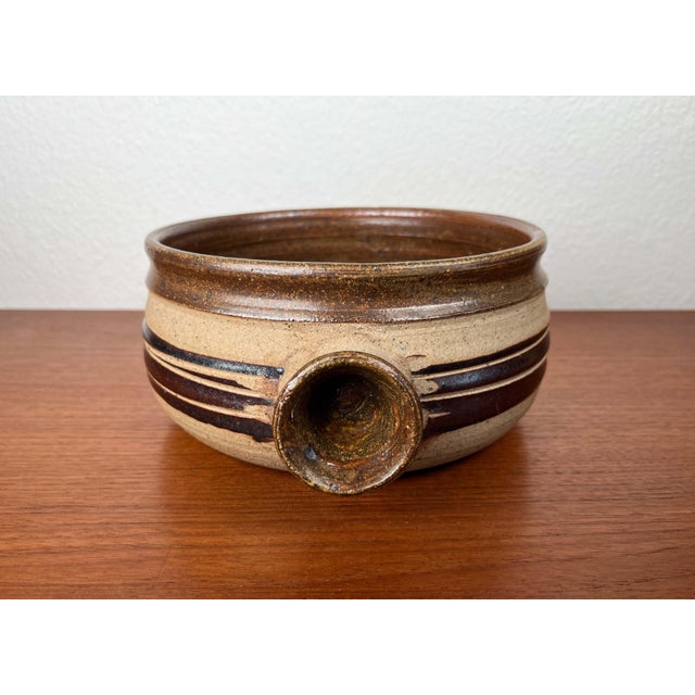 Large Mid-Century Modern Danish Studio Pottery Bowl by Tue Poulsen for Tue Keramik, 1960s For Sale - Image 15 of 18