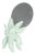 Celadon Earthenware Table Mirror by Jean Boggio For Sale