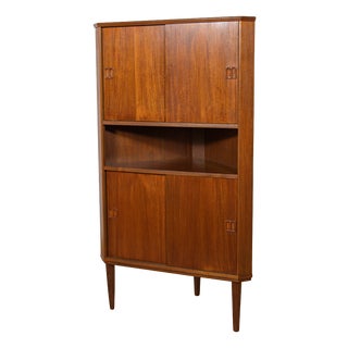 Mid-Century Modern Teak Corner Cabinet, 1960s For Sale
