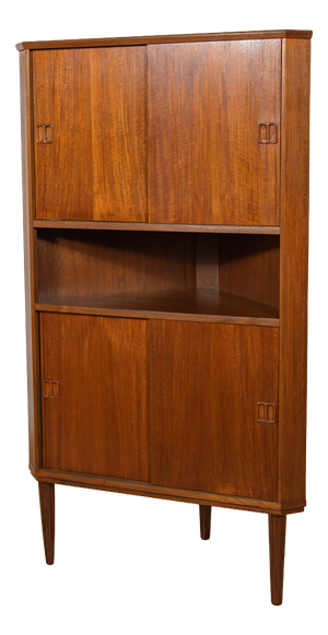 Mid-Century Modern Teak Corner Cabinet, 1960s