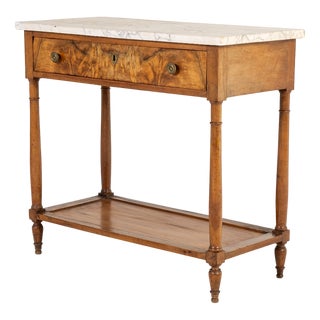 Antique French Walnut Console Table, 1700s For Sale