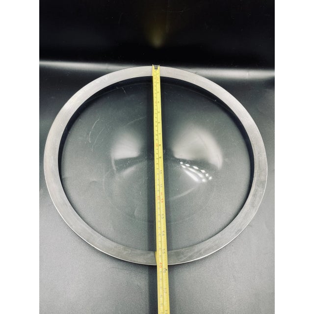 Vintage Dorothy Thorpe "Allegro" Silver Band Stunning Pair of Large Scale Serving Platters For Sale - Image 12 of 13