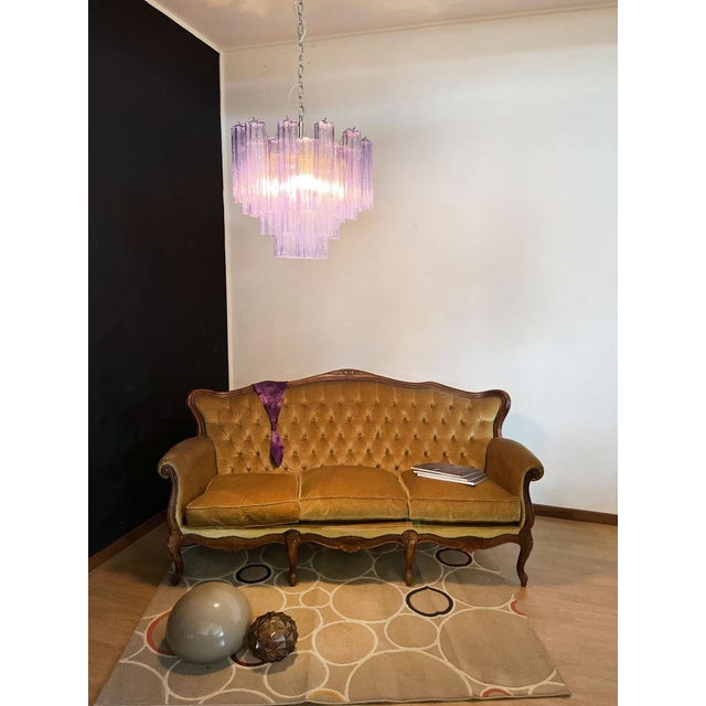 Murano Glass Tube Chandelier, 1990s For Sale - Image 6 of 18