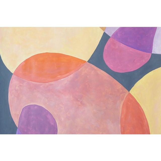 Yellow 2026, Mid Century Modern Shapes, Organic Shapes Diptych, Golden Hour Mobile, Acrylic Paint on Watercolor Paper by Ryan Rivadeneyra For Sale - Image 8 of 10