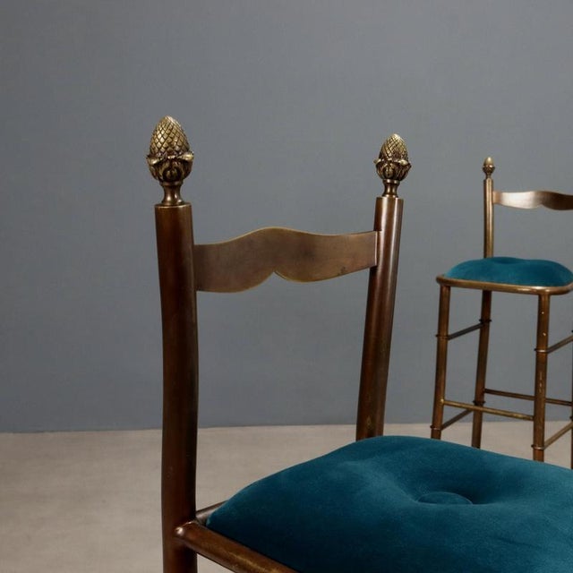 Vintage Brass Stools, Set of 3 For Sale - Image 4 of 9