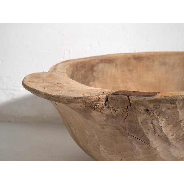 Large Antique Wood Bowl, 1900 For Sale - Image 4 of 10