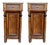 Early 20th Century French Walnut Nightstands with One Drawer and Marble Top, 1920s, Set of 2 For Sale