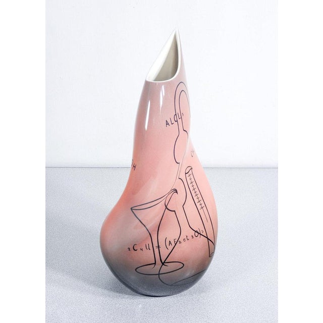 Sculptural ceramic vase decorated with chemical formulas and stills. Italy, 1954 origin italy period 1954 author the vase...
