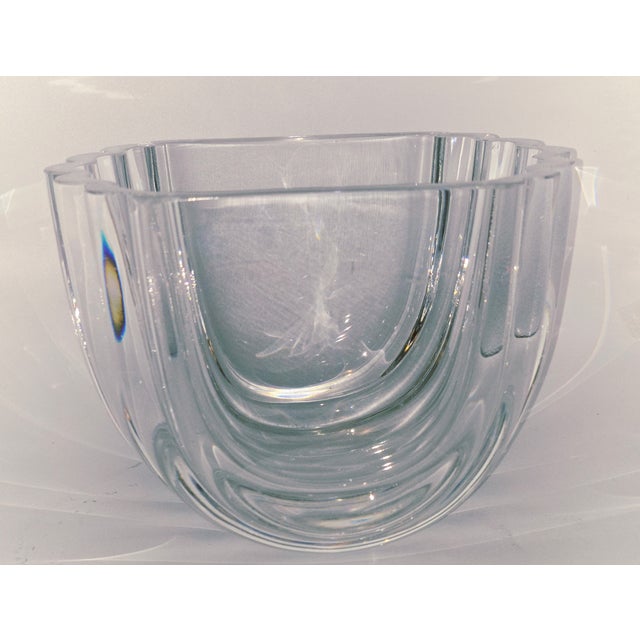 Mid-Century Modern Goran Wärf for Kosta Boda — Sculptural Swedish Art Glass Vase/Bowl For Sale - Image 3 of 5