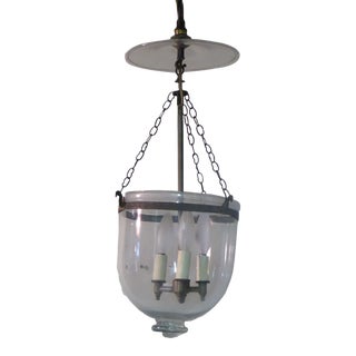 Vintage Glass Bell Light For Sale