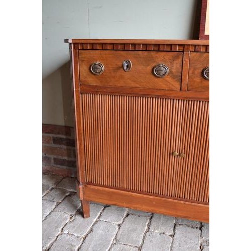 Antique Sideboard in Mahogany with Tambour Doors, 1800s For Sale - Image 3 of 12