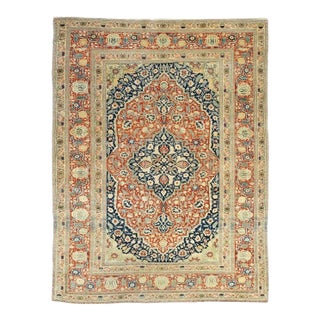 Late 18th Century Antique Tabriz Haji Jalili Rug 4'3'' x 6'2'' For Sale