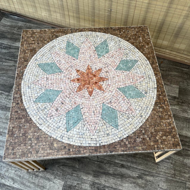 Postmodern Postmodern Modern Mosaic Top Coffee Table. Circa 1980s For Sale - Image 3 of 18