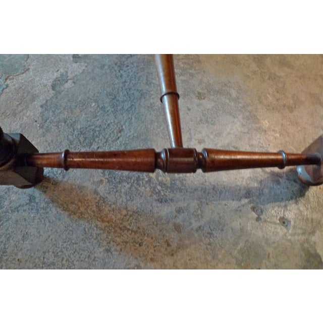 19th Century French Carved and Stained Walnut Stool. For Sale - Image 9 of 12