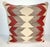 Pair of Beautiful Geometric pillows. Off white, taupe and red. Zipper casing. Down & feather fill.