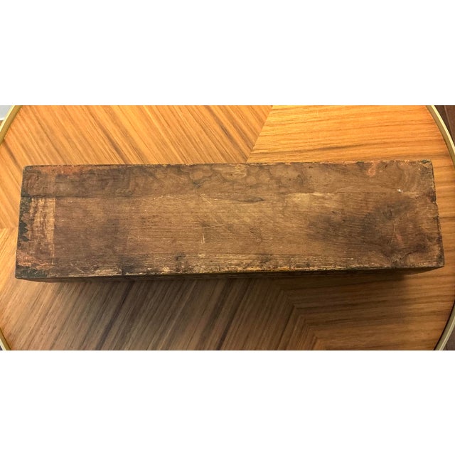 Black Vintage Hand-Painted Indian Wooden Box With Figural Court Scene For Sale - Image 8 of 14