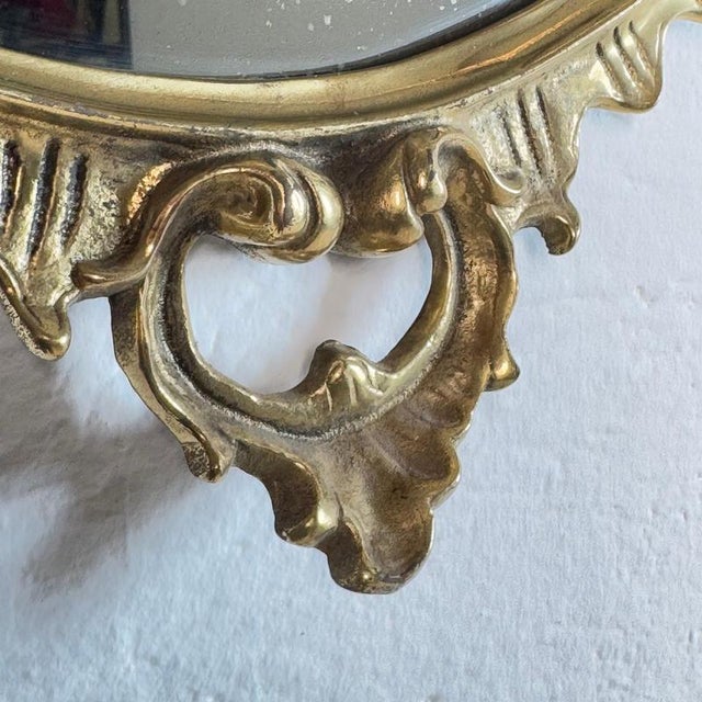 Louis XVI Style Florentine Brass Mirrors, 1890, Set of 2 For Sale - Image 11 of 15
