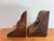 Maitland - Smith 1980s English Regency Aged Leather Bookends With Ringed Lion Heads For Sale - Image 4 of 10