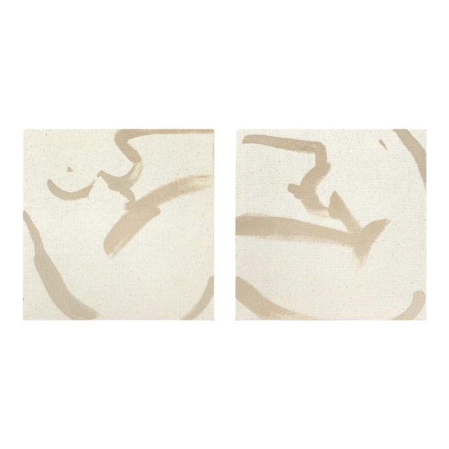Set of Abstract Painting on Canvas For Sale