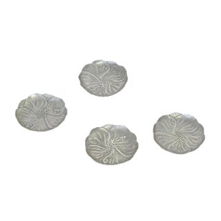 Art Nouveau Flower Shaped 4199 Jewel Trays by Hugo Leven for Kayser & Sohn, Set of 4 For Sale