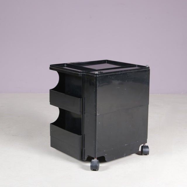 Black Low Boby Trolley Joe Colombo for Bieffeplast, Italy, 1970s For Sale - Image 8 of 10