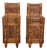 Pair of 1930 Walnut Nightstand American Art Deco Bedside Cabinet Refurbished For Sale