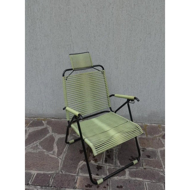 Deckchair with Headrest in PVC and Metal by Zanchi Alabarda, 1960s For Sale - Image 9 of 9