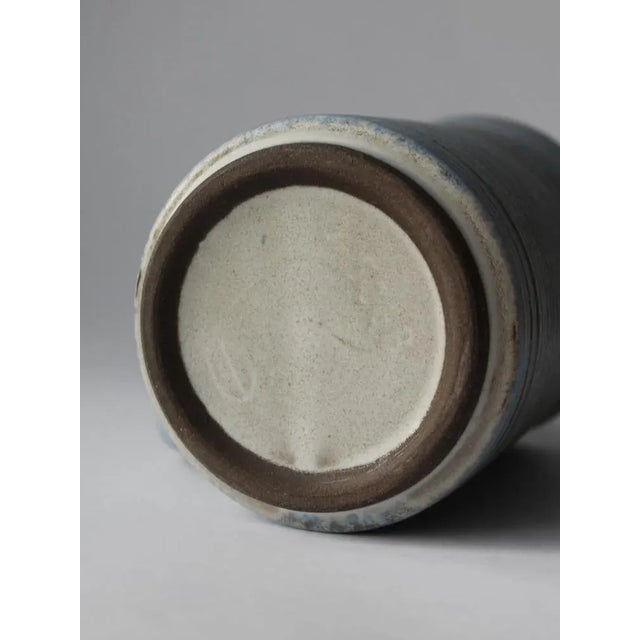 1960s Mid-Century Modern Ceramic Turquoise Ribbed Jug, 1960 For Sale - Image 5 of 7