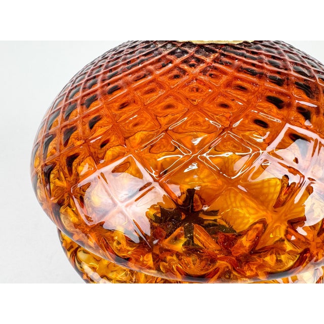 Glass and Brass Table Lamp from Jablonec Glassworks, Former Czechoslovakia, 1960s For Sale - Image 10 of 11