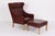 Maroon Models 2292, 2207, 2204 and 2202 Living Room Set in Leather by Børge Mogensen for Fredecia Furniture, Denmark, 2006, Set of 4 For Sale - Image 8 of 18