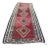 Vintage Turkish Tribal Coral Color Handmade Kilim Runner Rug For Sale