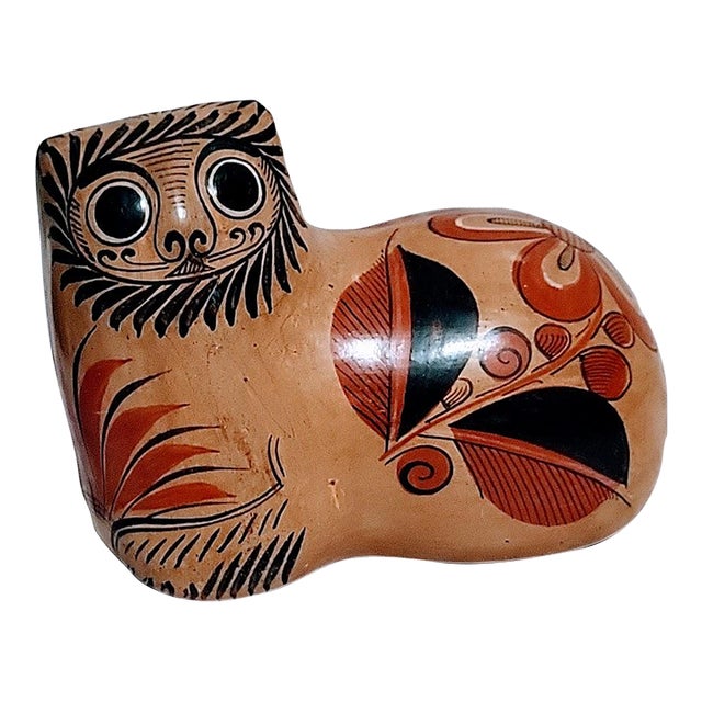 Vintage Tonala Pottery Lion Ca Figurine For Sale