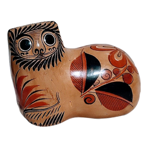 Vintage Tonala Pottery Lion Ca Figurine