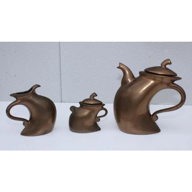 Modernist Michael Lambert Tea Set - Set of 3 For Sale In New York - Image 6 of 13